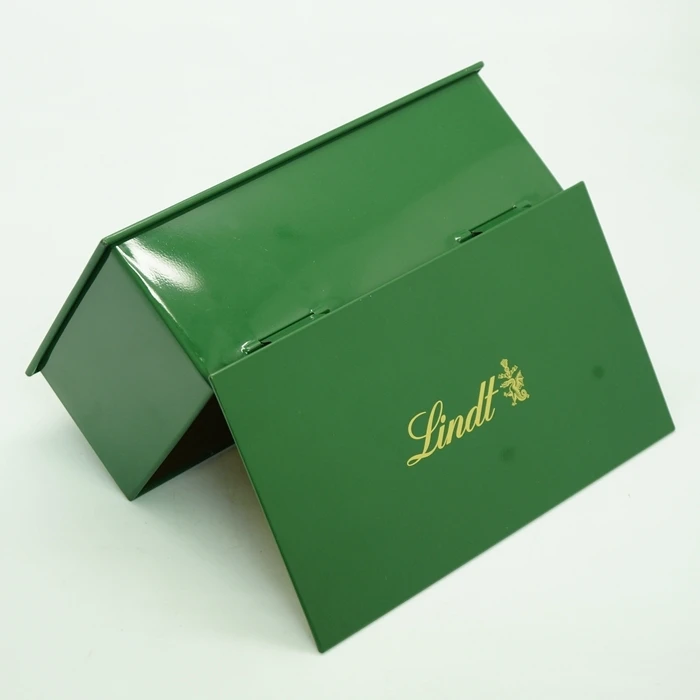 rectangular metal tin boxes with hinged lid for Packaging