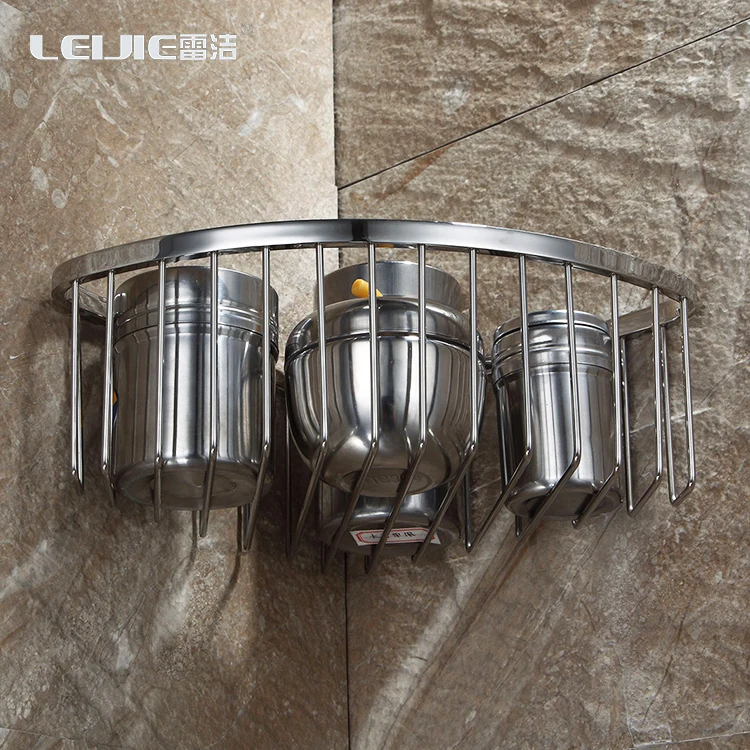 Hot Sell Wall Mount Storage Mesh Shower Bath Caddy Corner Basket