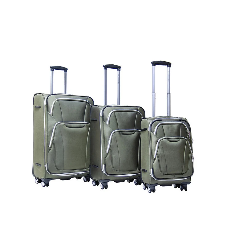 3 предмета в комплекте из мягкой ткани колесный ручной клади легкий набор багажных чемоданов на колесиках