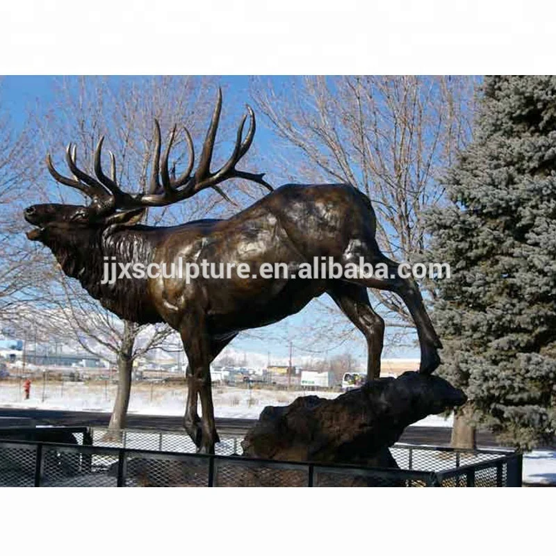 
Life Size Metal Brass Deer Statue 