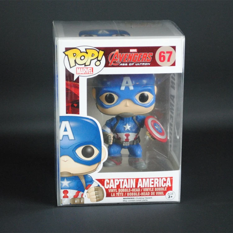 Wholesale Customized Folding Auto-lock Clear Vinyl Boxes PVC/PET Plastic Toy Display Boxes