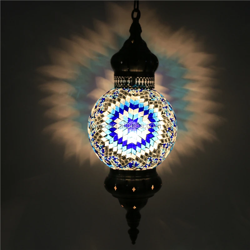 handmade Mosaic Art single Turkish Chandelier Lamps CC1X01