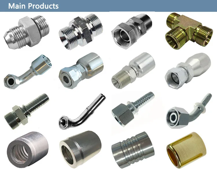 
Stainless steelnpt jic bsp male swivel reusable hydraulic fitting with ferrule for sae r5 hose 