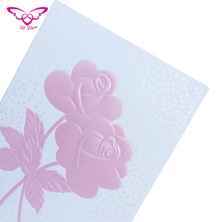 
Shining Dots And Pink Rose Christmas Greeting Card 