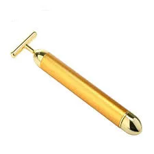 beauty factory 24k Golden Electric Beauty Bar Powerful Vibration Face Massager Face Lift Artifact Face Firming Roller Anti Agin