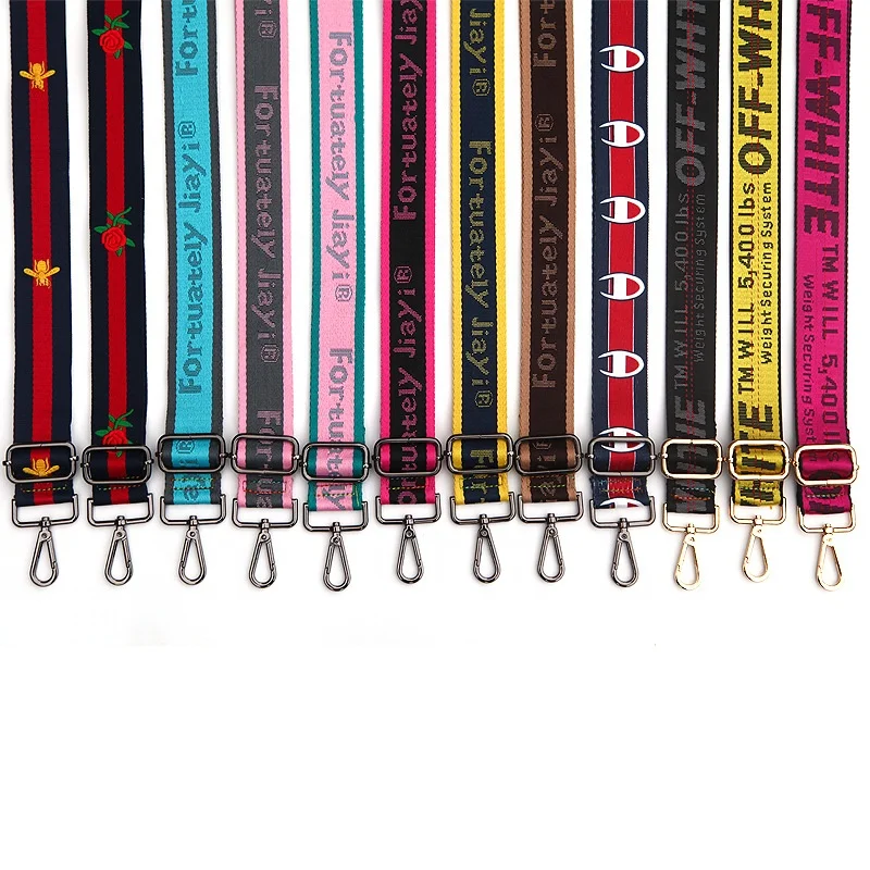 ZONESIN Adjustable Woven Bag Straps Custom Logo Nylon Shoulder Strap