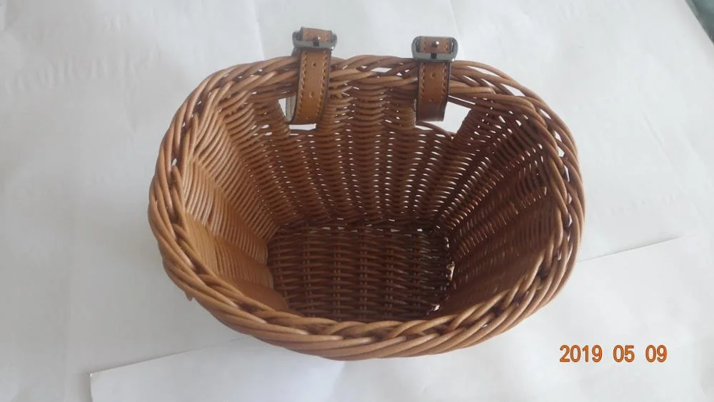  Vintage Bicycle Rattan Woven Wickerwork Wicker Basket Rural Wind Vegetable