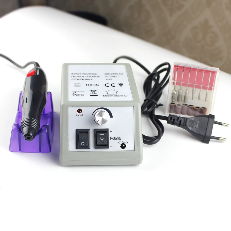Faceshowes Electric Nail Drill Manicure Machine with Drills 6 Bits Pedicure Manicure Nail Art Equipment Nail File DM-14