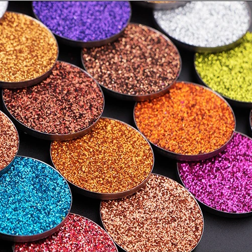 Single pan private label customized logo Metallic Pressed Shimmer Powder glitter eyeshadow