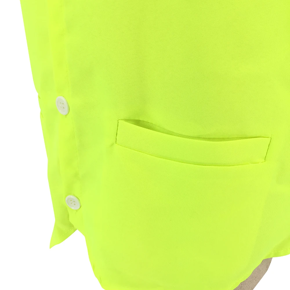 high quality winter embroidery logo nylon taslon neon button wind proof vest jacket for outdoor