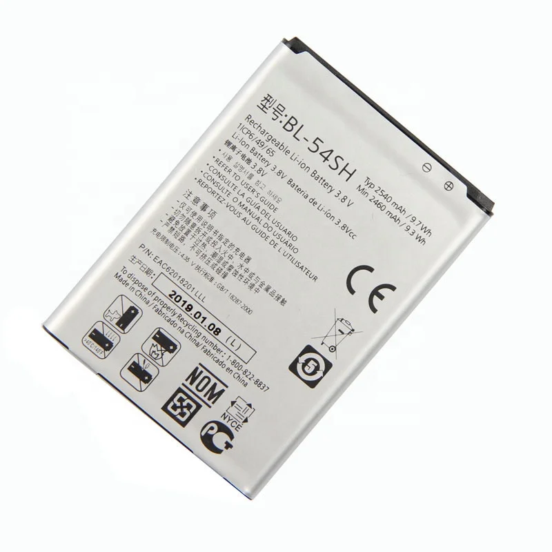New Original 3.8V 2540mAh BL-54SH Mobile Phone Battery for LG F260 F300 F320L S K G2 54SG L90 F7