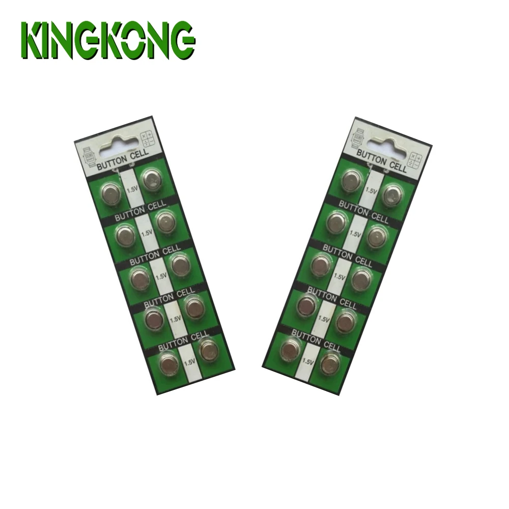 Kingkong AG10 LR54 LR1130 1.5V 50pcs Blister pack Alkaline batteries Button Cells
