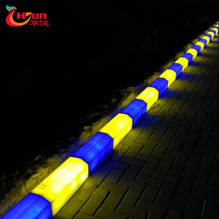 Шоссе пластиковая цветная (RGB) светодиодных свет машина для изготовления обочину и led тумба & светодиодный дорожный блок