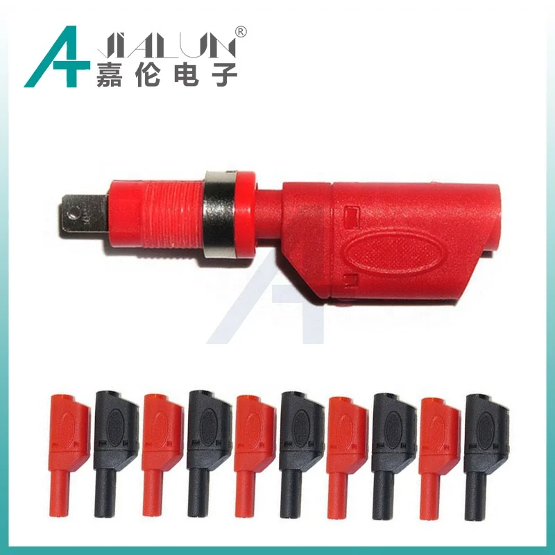 JIALUN 5PCS Stackable 4mm Male Banana Plug High Voltage Brass Banana Plug