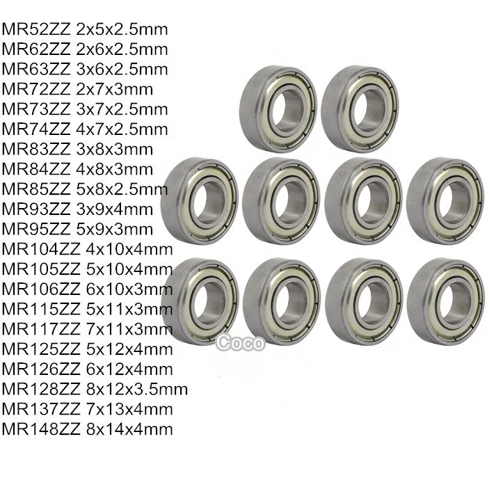 9x3x4mm NMB Deep Goove Ball  Miniature Bearing MR93ZZ