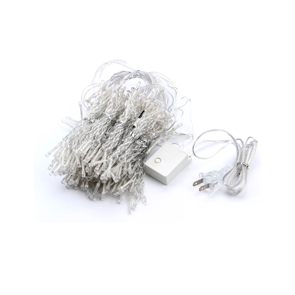 3M  multiply by 3M 304 LED Outdoor Home Warm White Christmas Decorative xmas String Fairy Garlands Party Led Curtain Lights