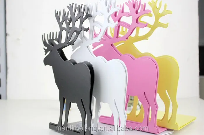 Korean Fashion Cute Metal Bookends Iron,book Stand Decorative Book Support Holder Desk Stands