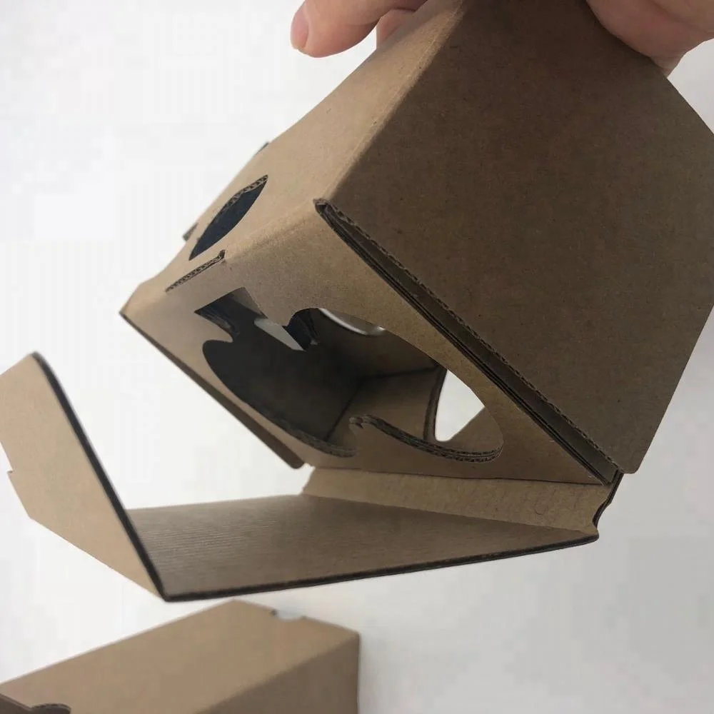 Small MOQ Biconvex lens cardboard vr headset google virtual reality glasses