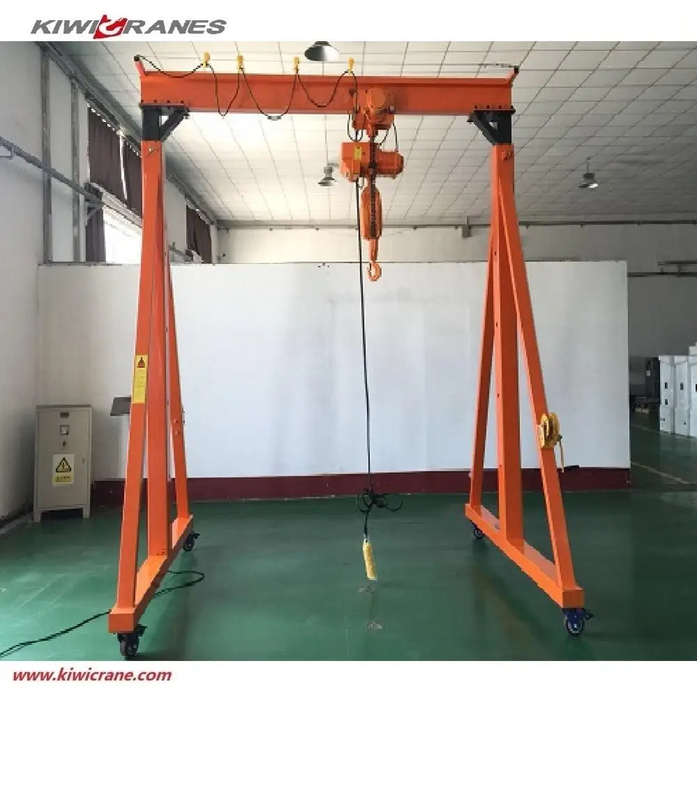 Low cost electric mobile moving adjustable 1 ton mini type portable gantry crane for sale