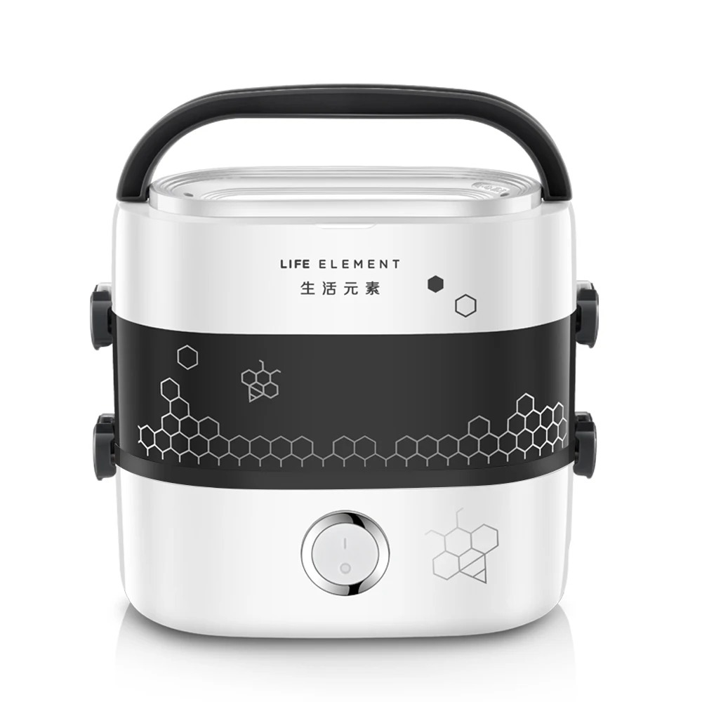 1.5L steam rice and heat food 2 tier portable handle electric lunch box with ceramic container mini rice cooker