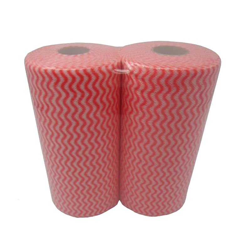 wholesale folded wipes 100% viscose small dot or plain pattern clean spunlace kitchen wipe