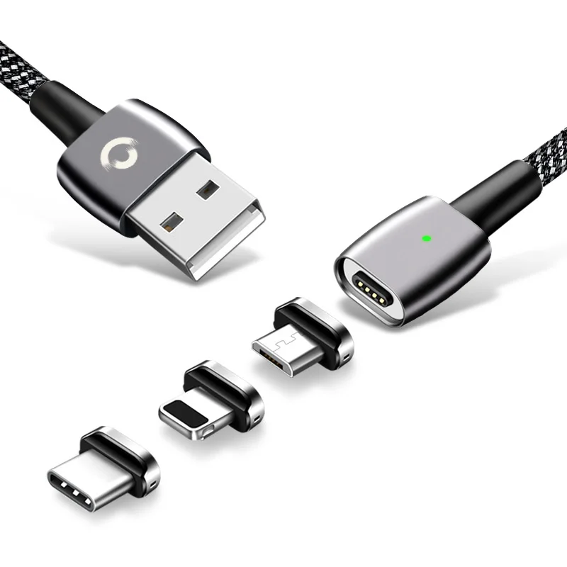 
2019 cheap price 3 in 1 usb cable nylon fabric magnetic charging cable 