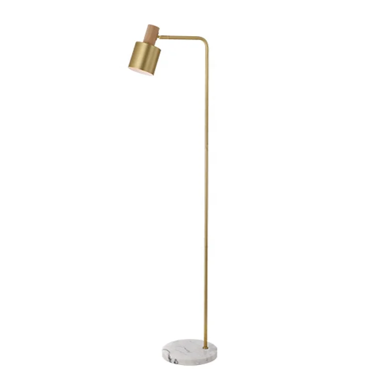 
Modern copper wood marble hotel antique brass tripod reading chinese floor lamp wholesale 