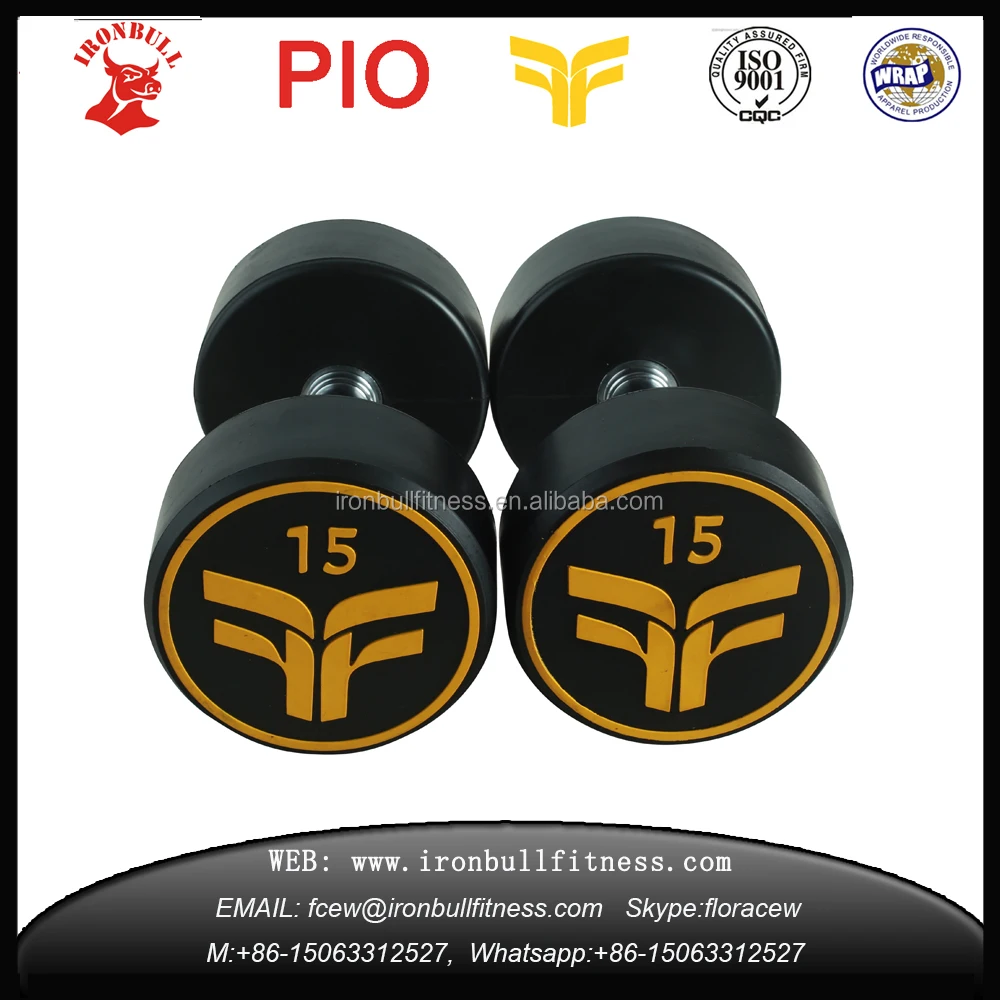 Iron Bull dumbbells gym  wholesale rubber coated dumbbell