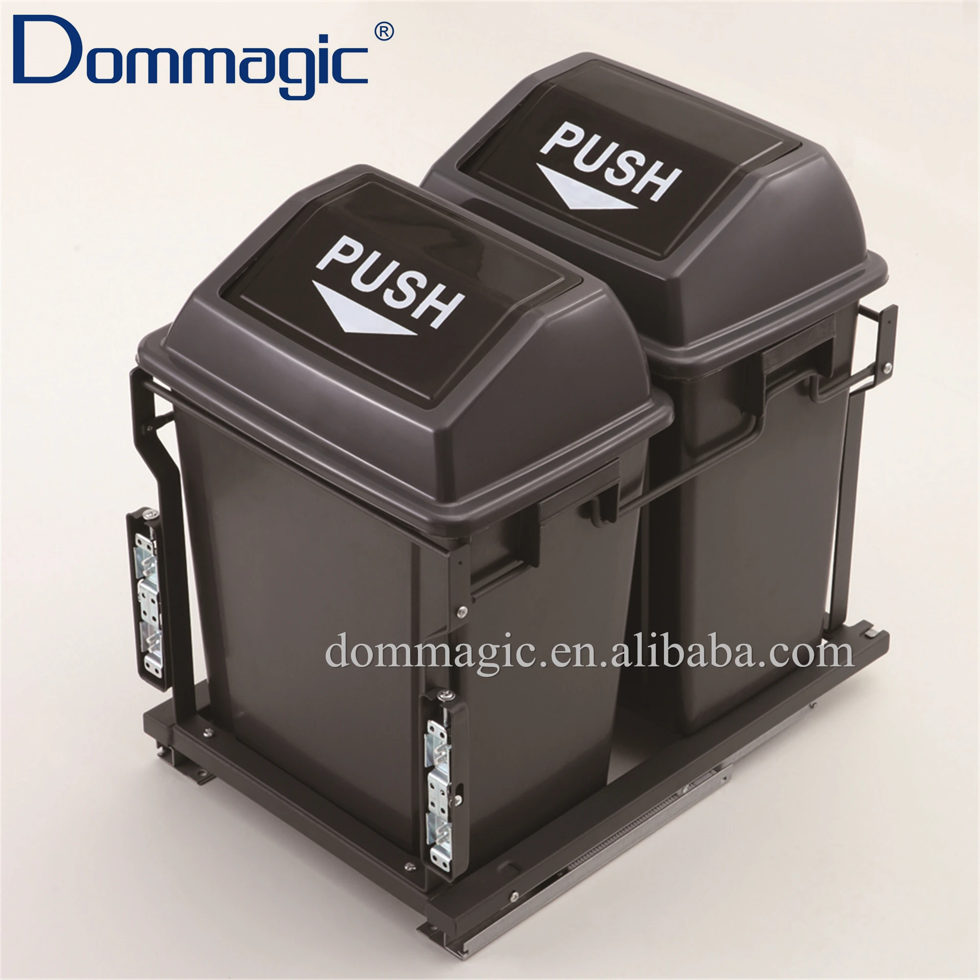 Dommagic Kitchen Cabinet Door Mounted Pull Out Waste Bin