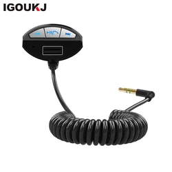Free shipping Hot selling Car Handsfree BT AUX Stereo Audio Receiver Adapter USB Charger Car Charger FM Transmitter