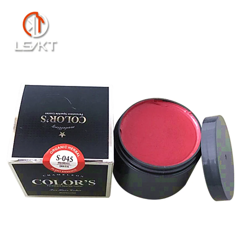 
Private label strong hold hair color wax with hair clay mix color salon strong hold water based vanilla pomade in 150g