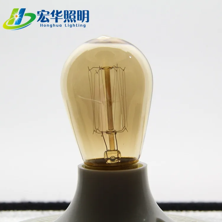 St45 25W 220V vintage tungsten retro Edison style filament lighting bulb