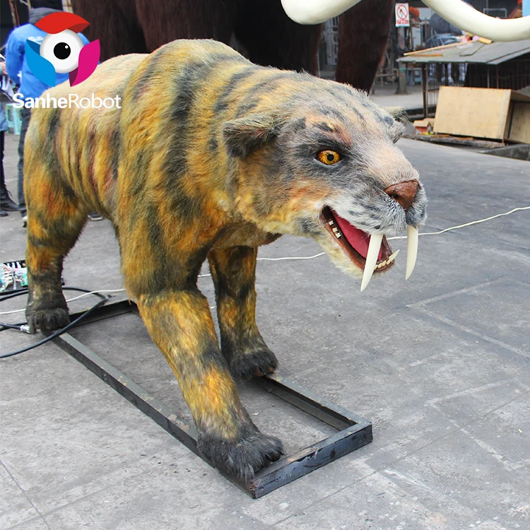 Artificial Lifesize Animatronic Saber-toothed Tiger