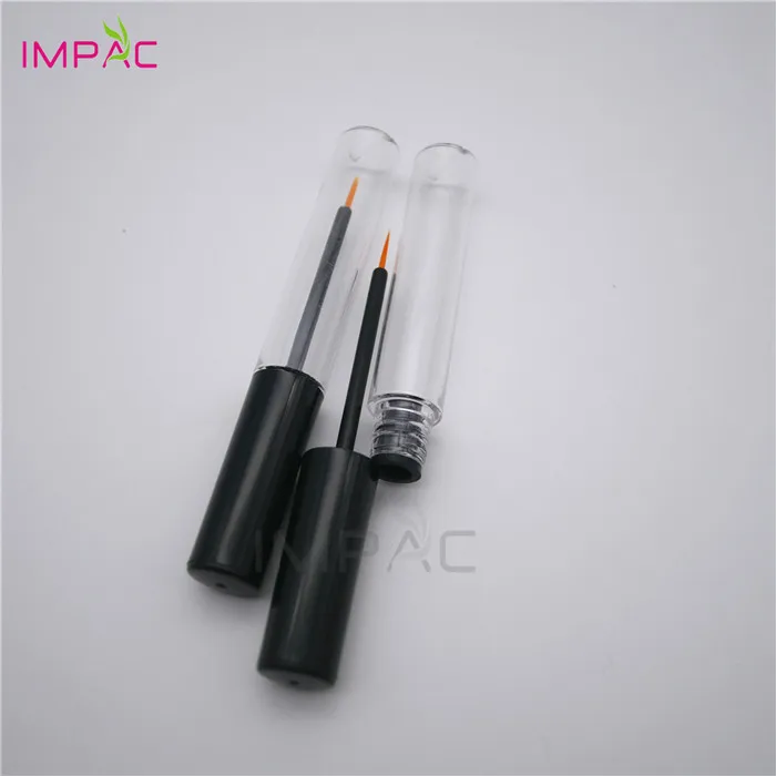 small fancy makeup cylinder clear plastic empty eyeliner bottle 4ml