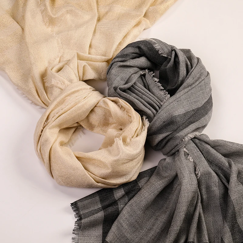 Cashmere Hijab Scarf Wool Oversized Shawl Kashmir Stole Scarf Women Adult EDELWEISS Warm Blankets for Winter Screen Print Scarf