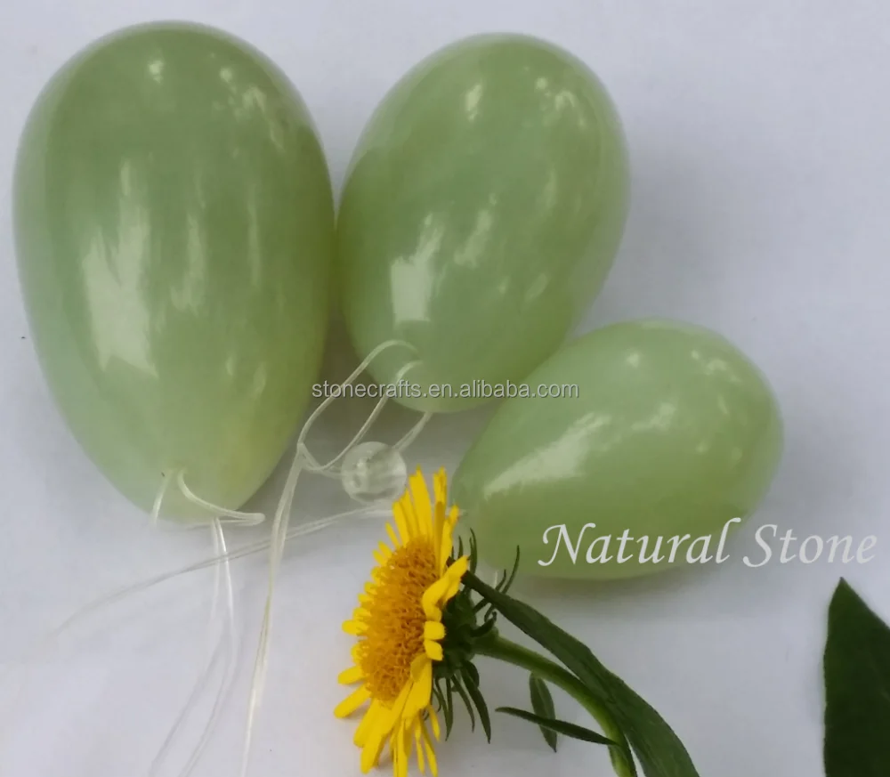 single 4.4*3.1cm drilled jade eggs yoni eggs vaginal exercise drilled jade eggs