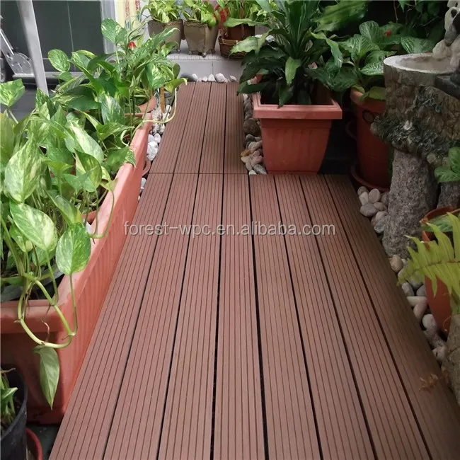 Wood look long life FRSTECH WPC swimming pool decking