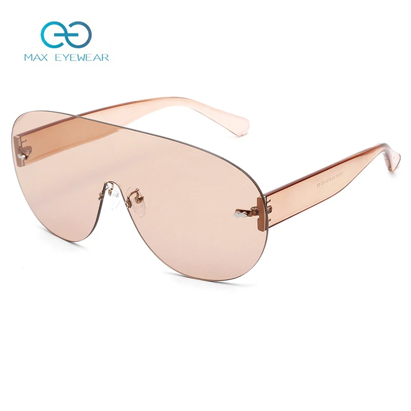 
acetate rimless oversized sunglasses women luxury one piece shades uv 400 sunglasses frameless unisex sunglasses 