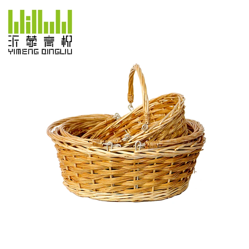Hot sale Handmade Weave decorative storage fruit and vegetable wicker baskets