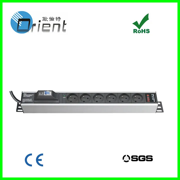 французский стойки pdu с индикатор питания, а. в. метр и выключатель
