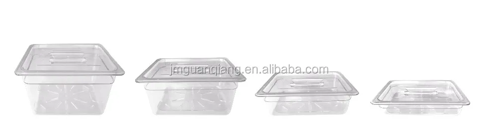 NSF Food grade1/1- 1/2-1/3-1/4/1/6-1/9 GN polycarbonate food pan pc food containers for restaurant hotel