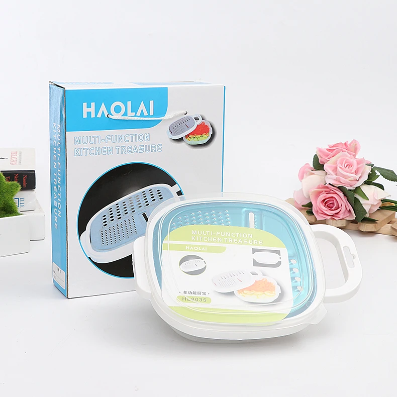 
 Кухонный инструмент, квадратный Многофункциональный комбайн для овощей и пластиковый кухонный комбайн, измельчитель овощей  