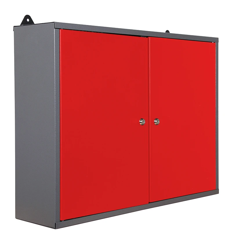 Стальной настенный шкаф-органайзер с 2 полками и замком