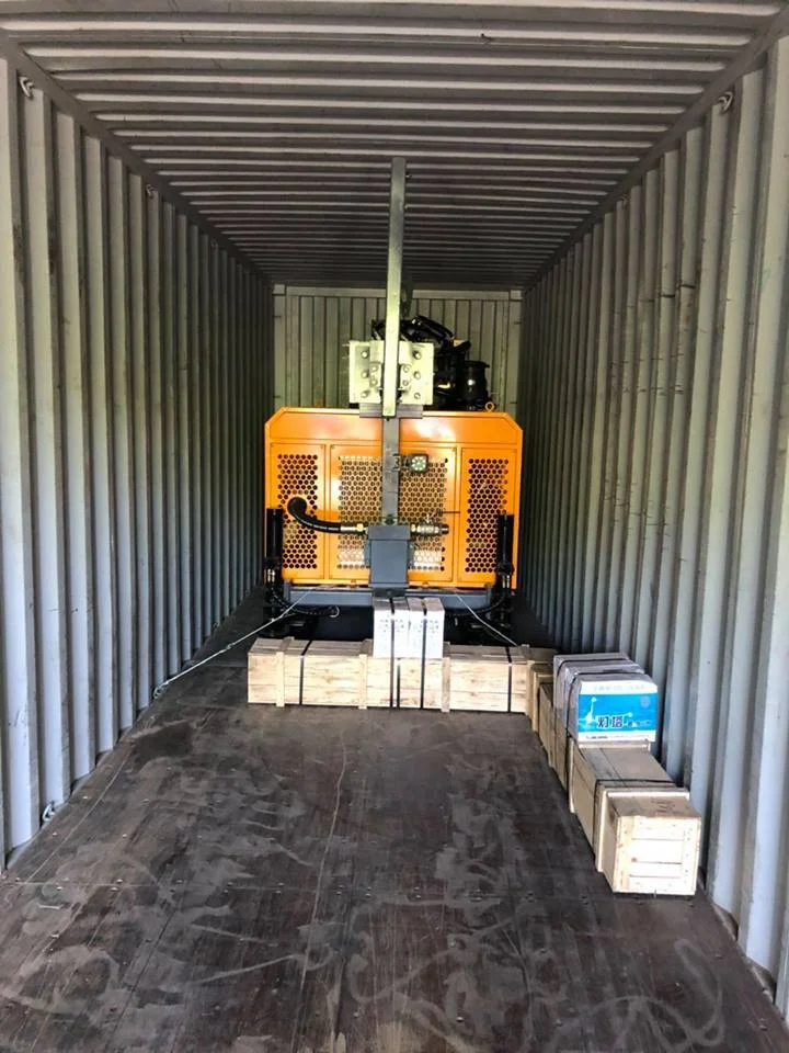 YCW180 crawler auger drill rig with auger pipe and three wing drill bit for soil