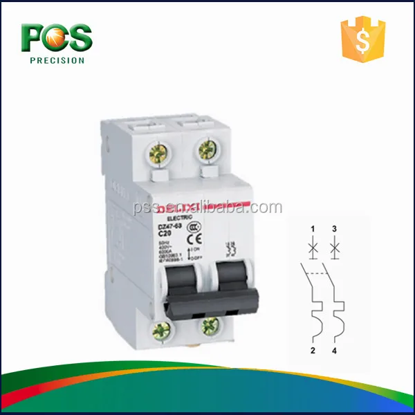 Приятные Глазу Delixi выключателя DZ47 защита от перенапряжения