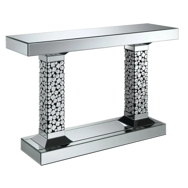 Luxury Sparkly Mirrored Console Table Acrylic Crystal Decorative Hallway Table For Home Hotel