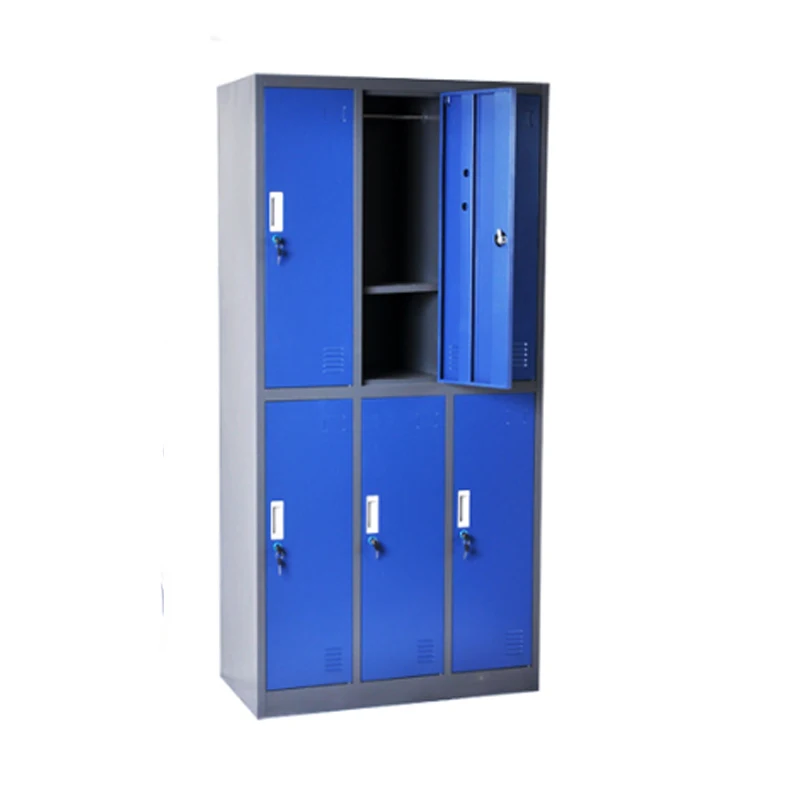 
6 doors cloth storage durance foldable steel daycare furniture 