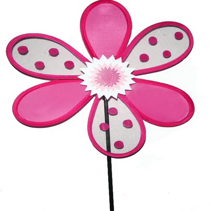 Garden Single Flower Pinwheel Decoration Item
