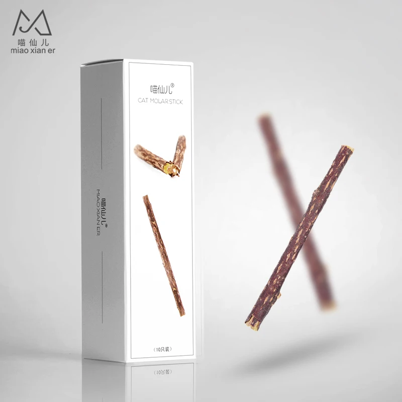 Cat Cleaning Teeth Natural Catnip Pet Cat Molar Toothpaste Stick Matatabi Actinidia Fruit Silvervine Cat Snacks Sticks