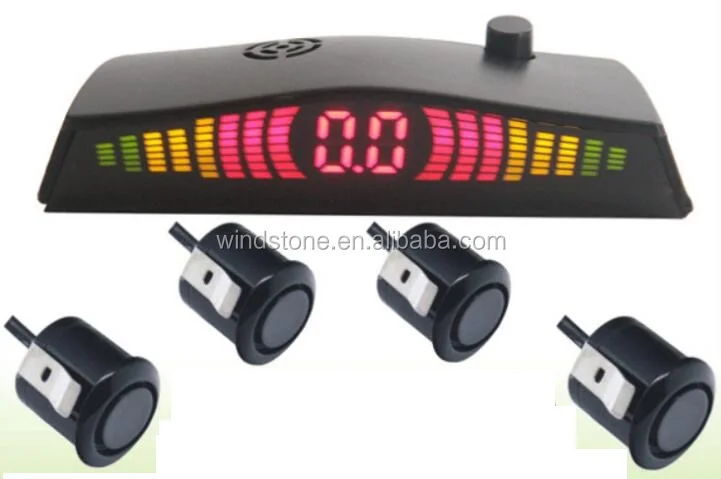 Car 12V ABS LED Reversing Radar sensor parking sensor with bibi sound or human voice